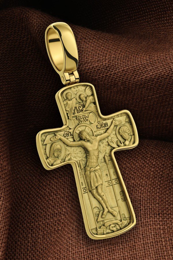Крест из лимонного золота