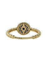 Кольцо из лимонного золота c бриллиантами и лазуритом