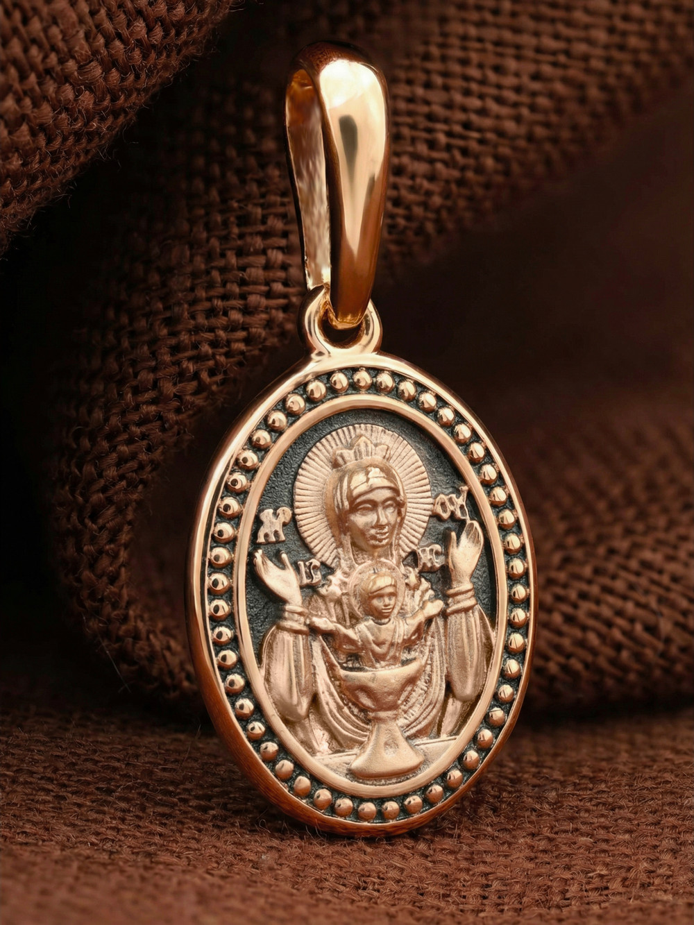 Образок из красного золота 585 пробы