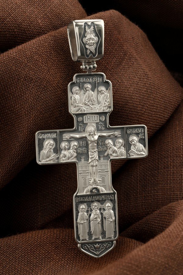 Крест из белого золота