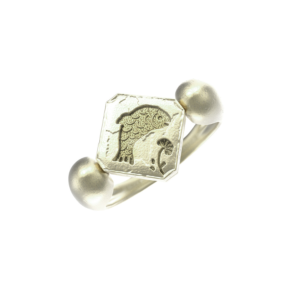 Кольцо из зелёного золота 585 пробы