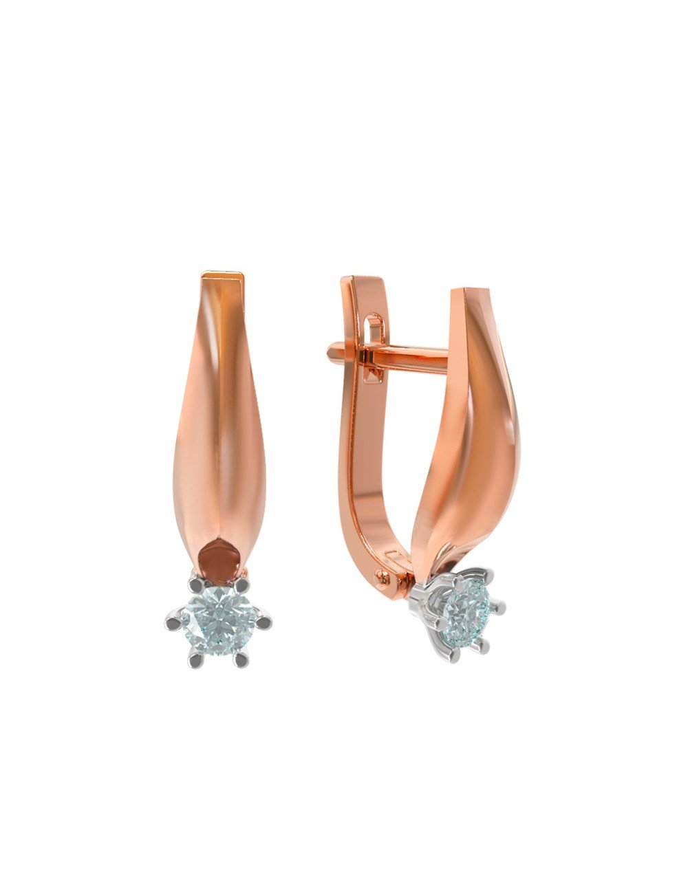 Серьги из золота c бриллиантами