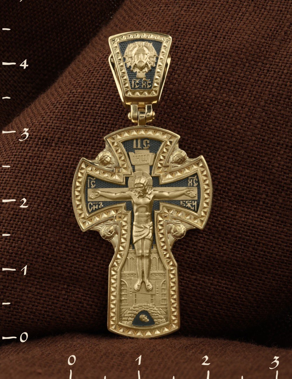 Крест из лимонного золота