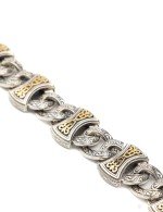 Браслет из серебра и золота c рубином