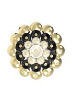 Подвеска из лимонного золота c ониксом и перламутром