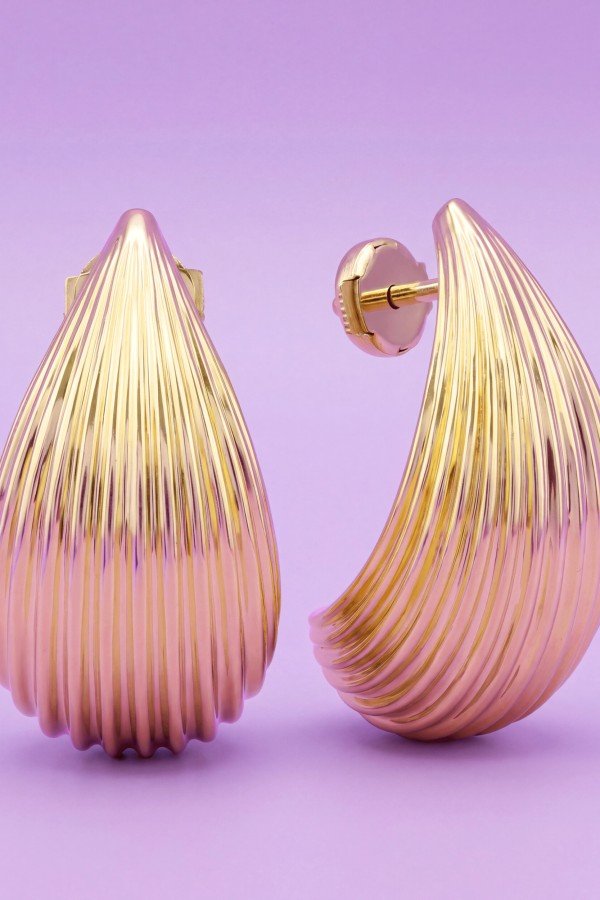 Серьги из лимонного золота 585 пробы