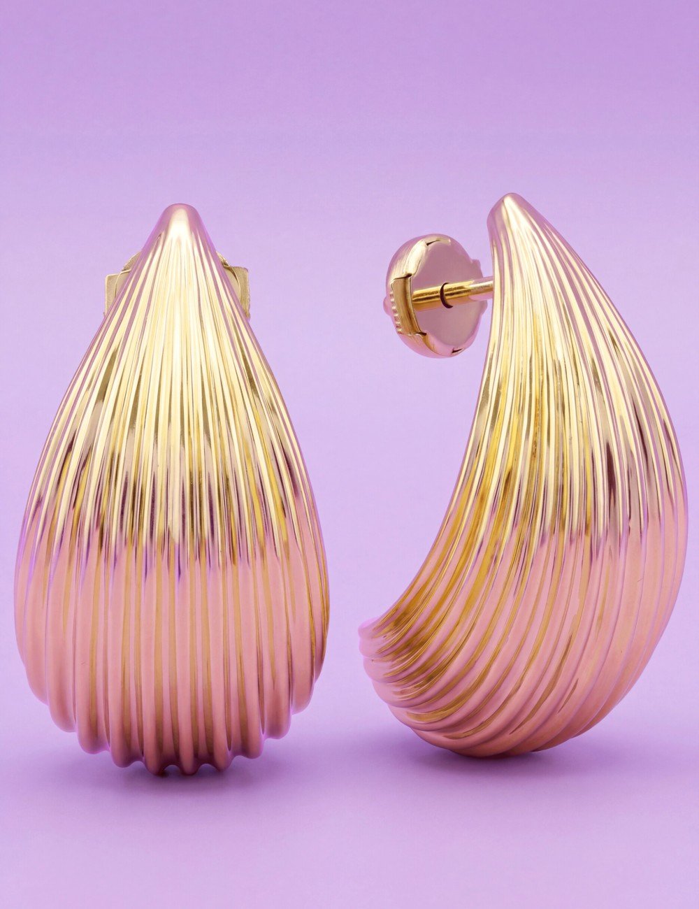 Серьги из лимонного золота 585 пробы