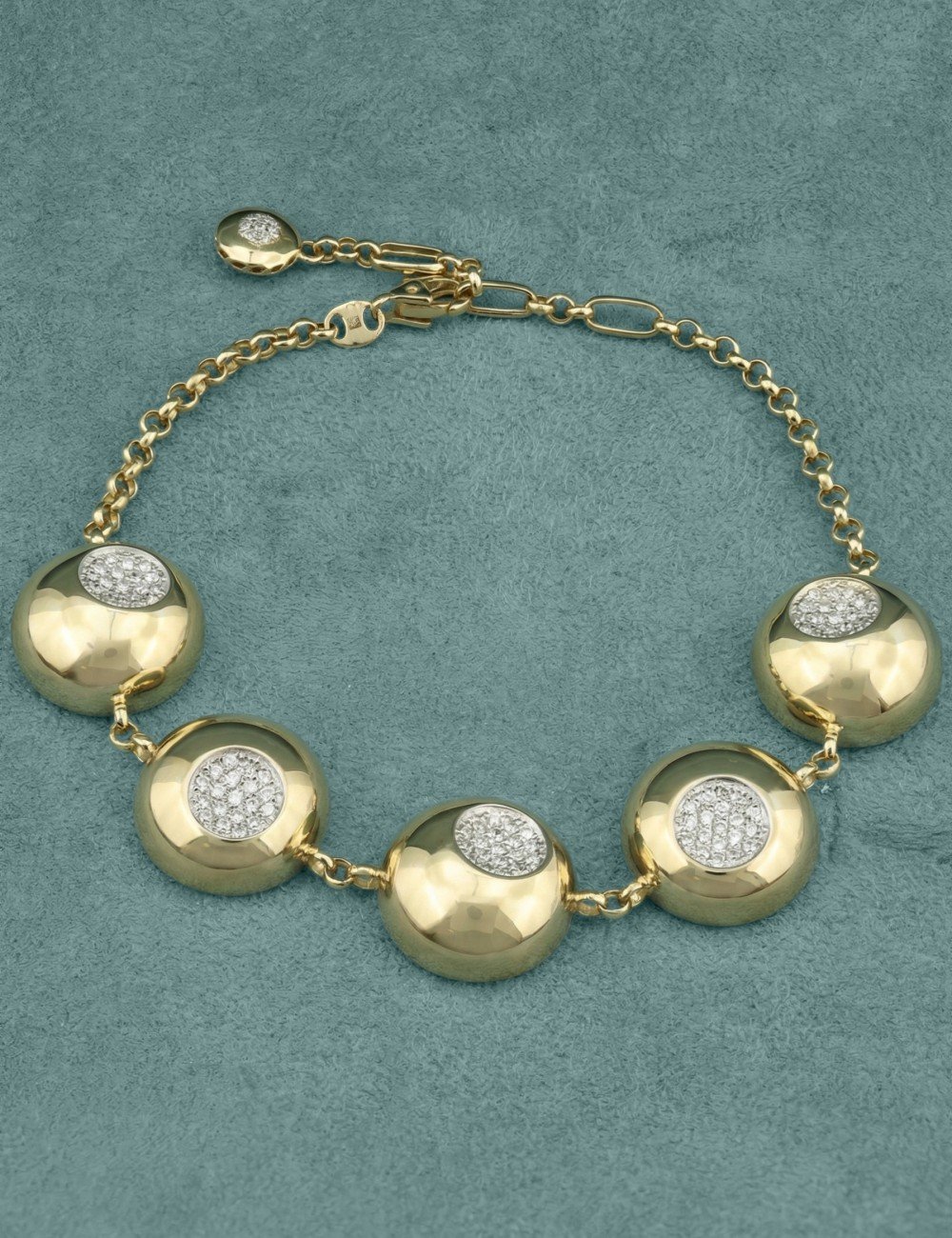 Браслет из лимонного золота c бриллиантами