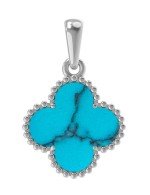 Подвеска из белого золота c бирюзой