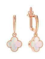 Серьги из золота c перламутром