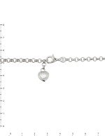 Цепь из белого золота c фианитом