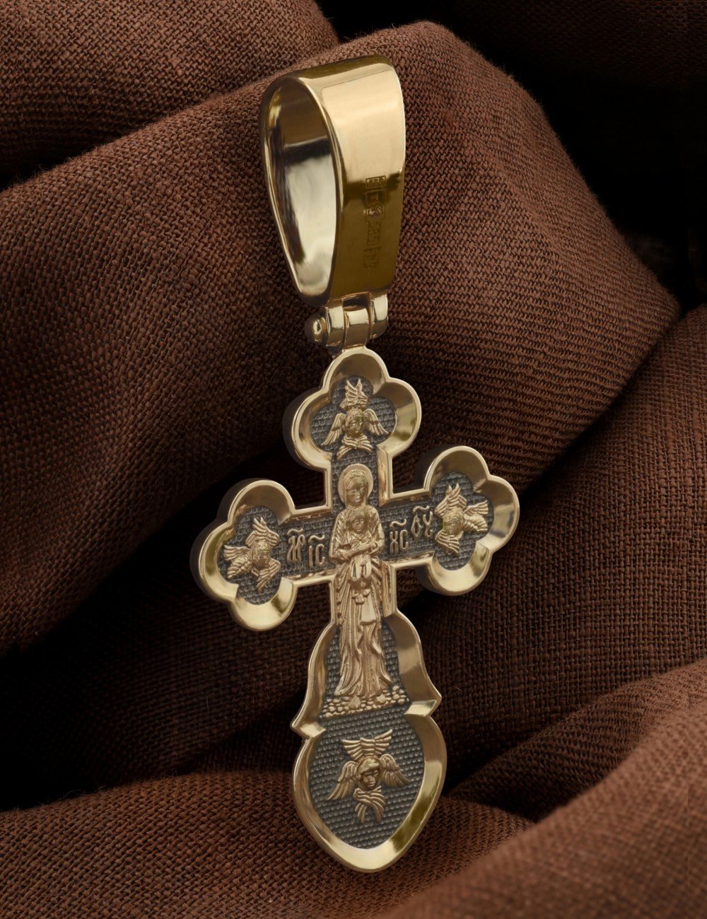 Крест из лимонного золота