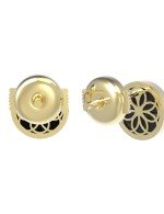 Серьги из лимонного золота c ониксом