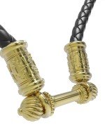 Гайтан из лимонного золота c кожаным шнурком