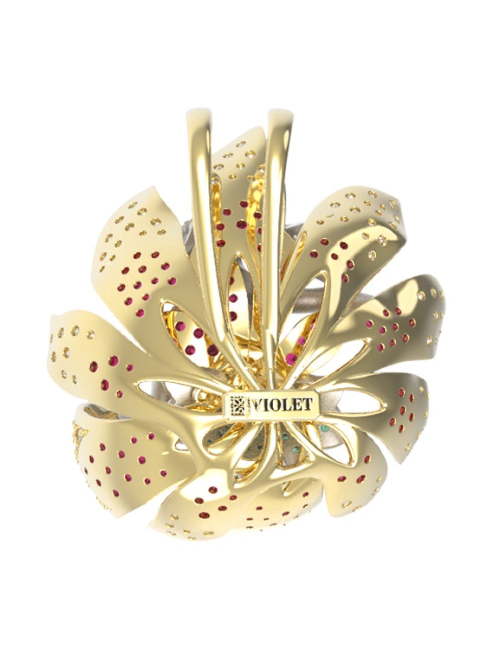 Подвеска из лимонного золота c фианитом