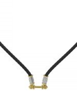 Гайтан из лимонного золота c кожаным шнурком