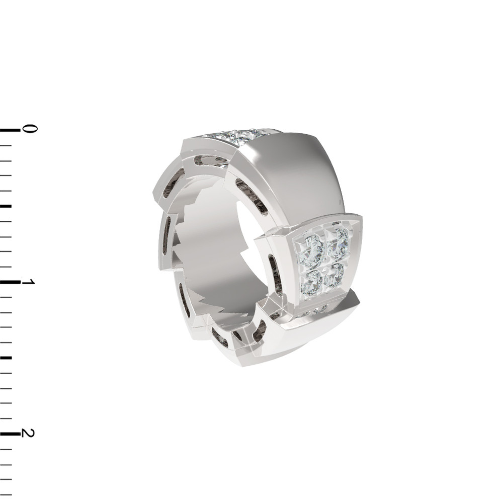 Подвеска из белого золота 585 пробы c бриллиантами