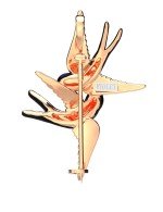 Брошь из золота c эмалью