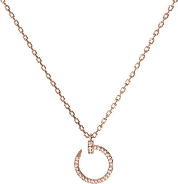 Колье из красного золота 585 пробы c бриллиантами