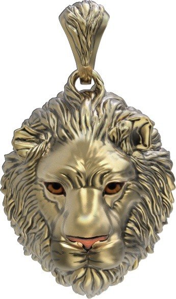 Подвеска из лимонного золота c эмалью