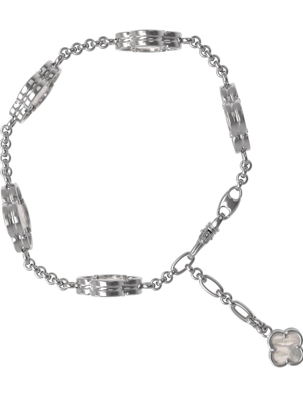 Браслет из белого золота c перламутром