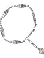 Браслет из белого золота c перламутром