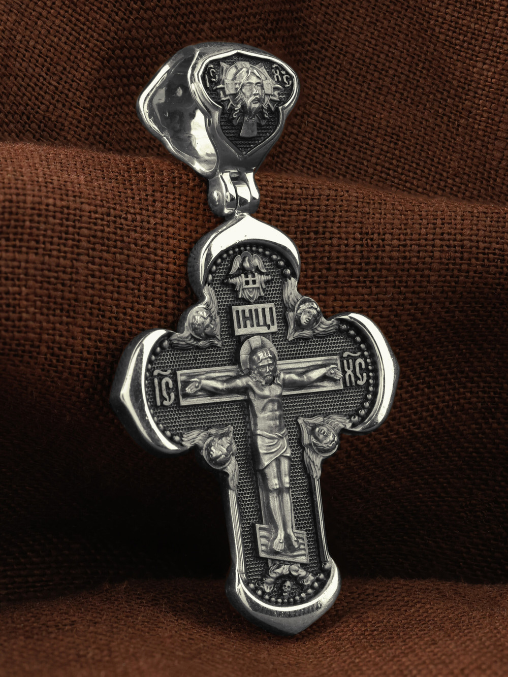 Крест из белого золота 585 пробы