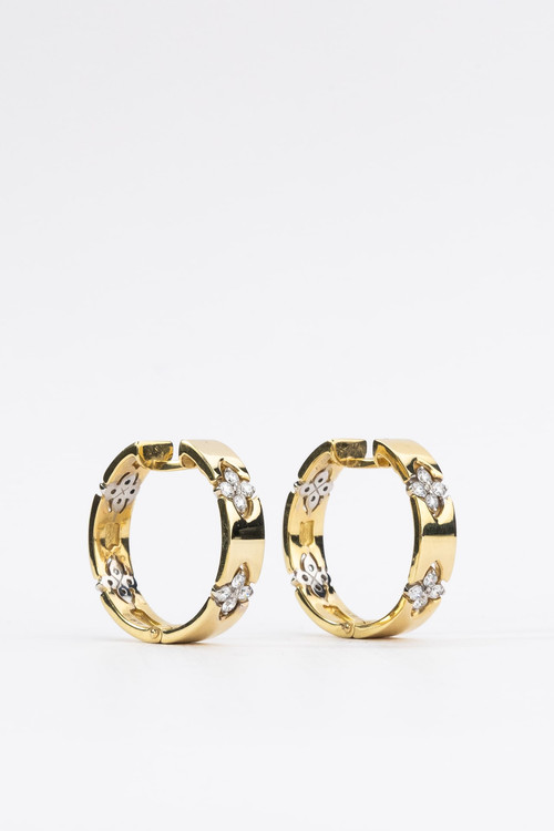 Серьги из лимонного золота 585 пробы c бриллиантами