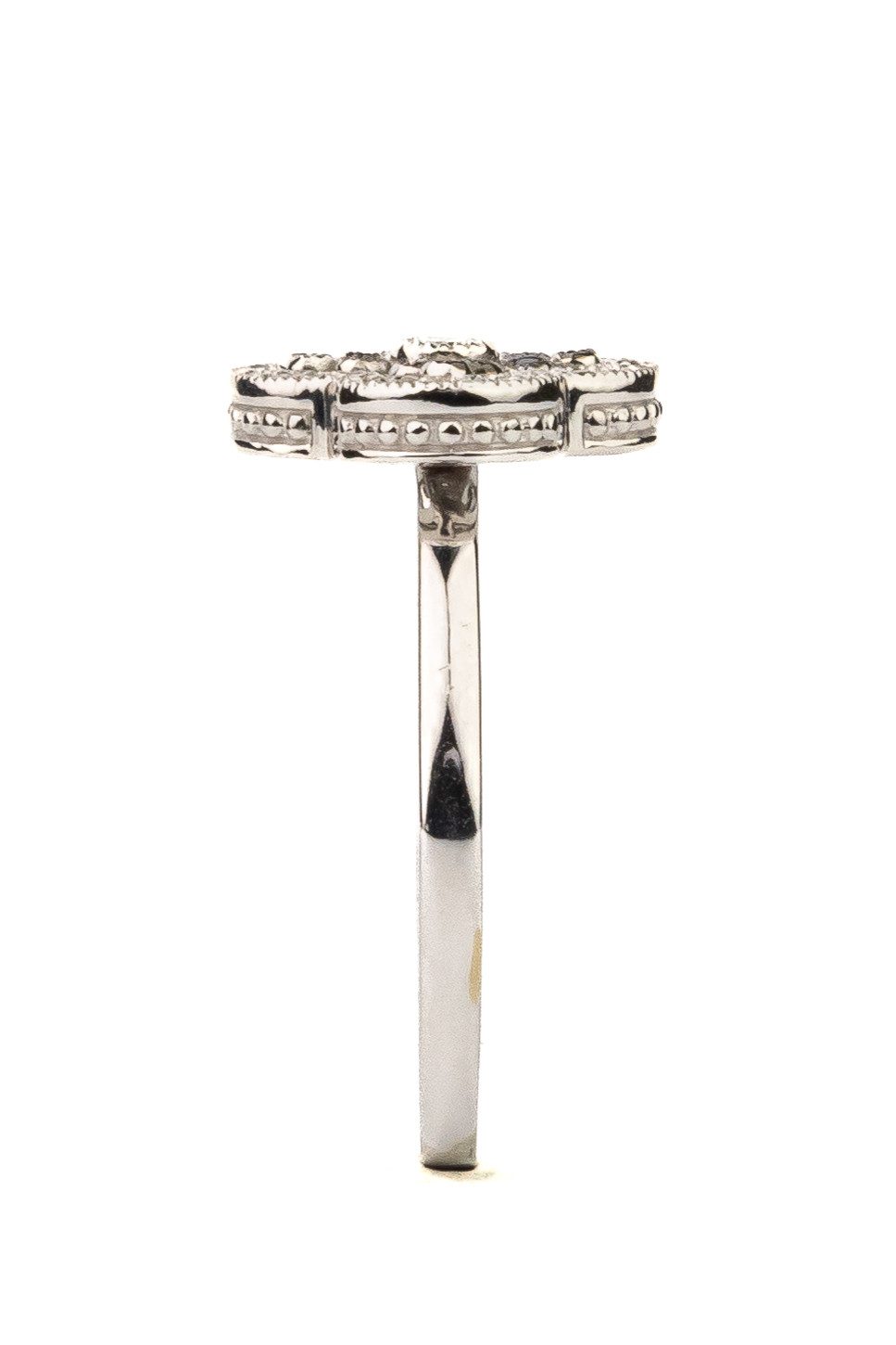 Кольцо из белого золота 585 пробы c бриллиантами