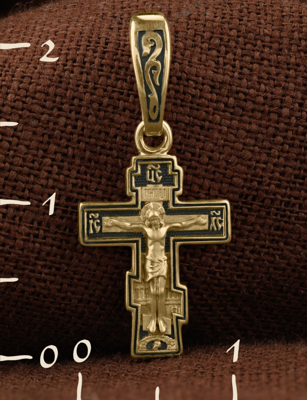 Крест из лимонного золота