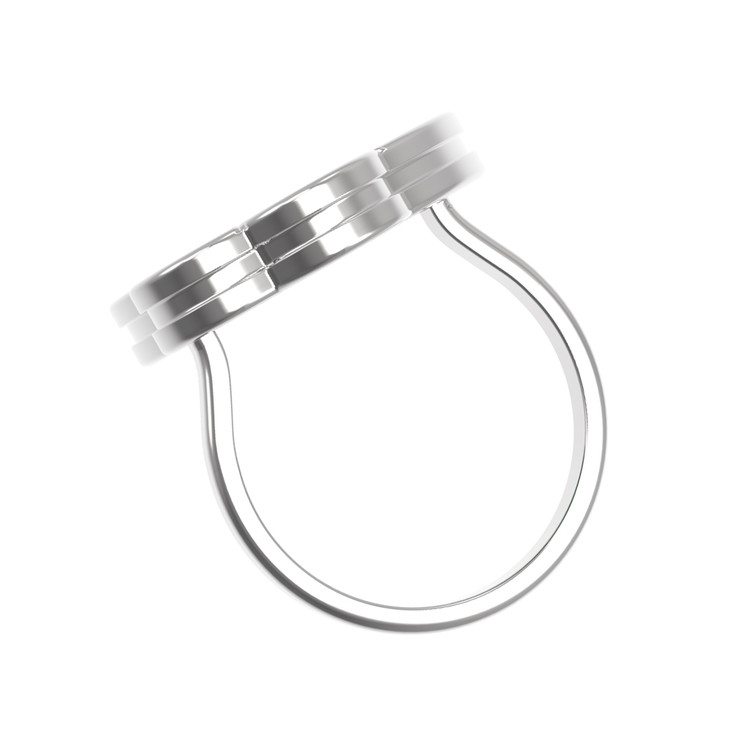 Кольцо из белого золота 585 пробы c ониксом