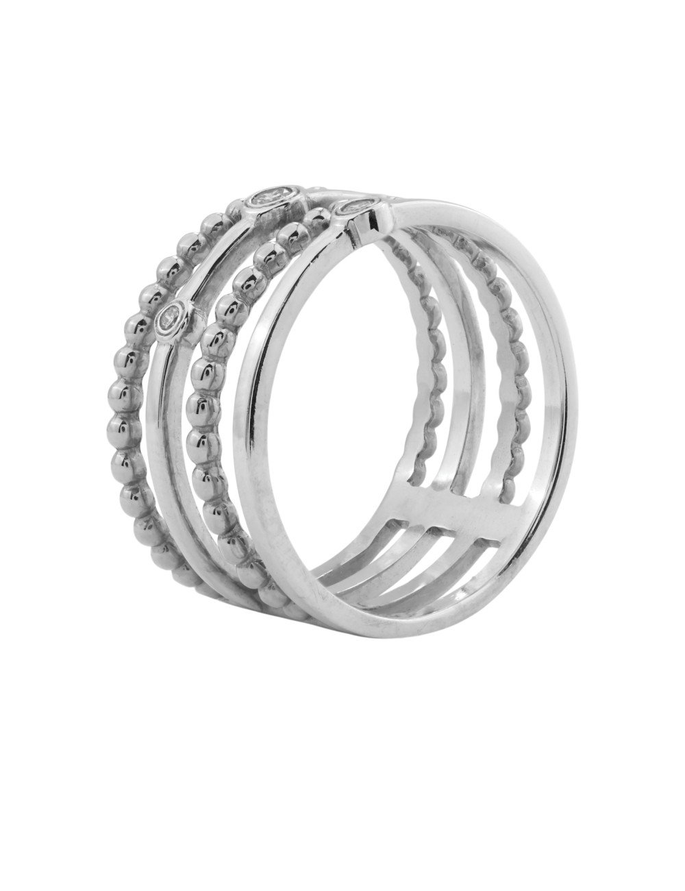 Кольцо из белого золота c бриллиантами