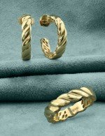 Серьги из лимонного золота