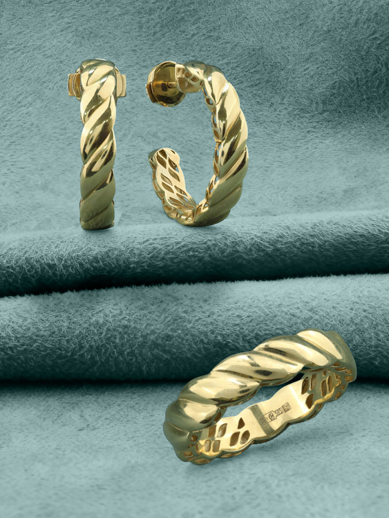 Серьги из лимонного золота 585 пробы