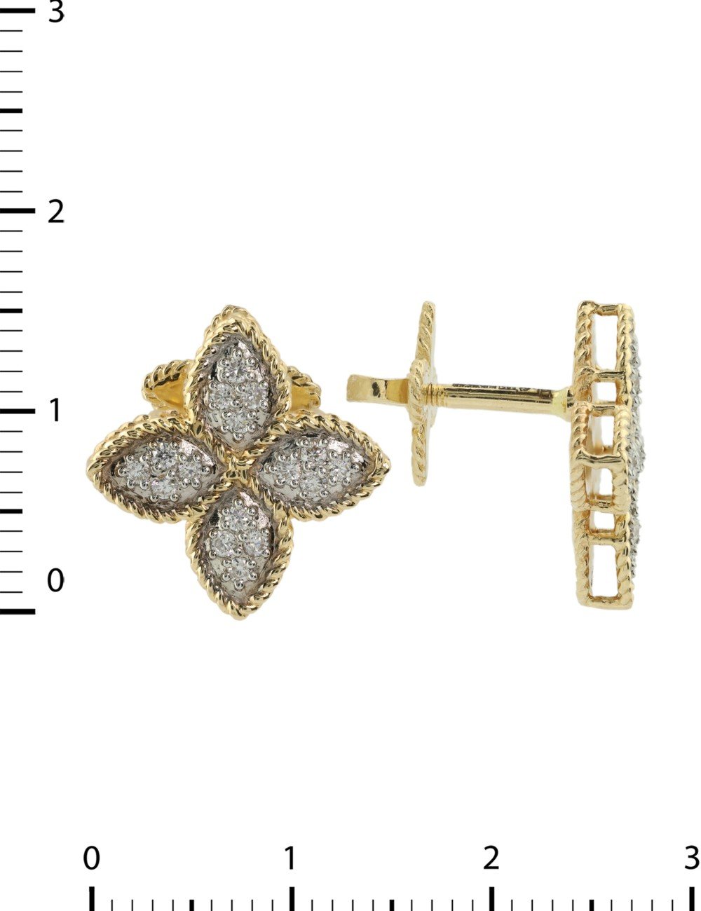 Серьги из лимонного золота c бриллиантами