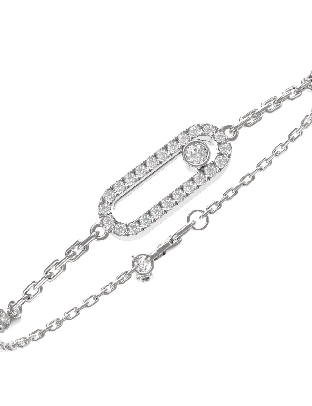 Браслет из белого золота c бриллиантами