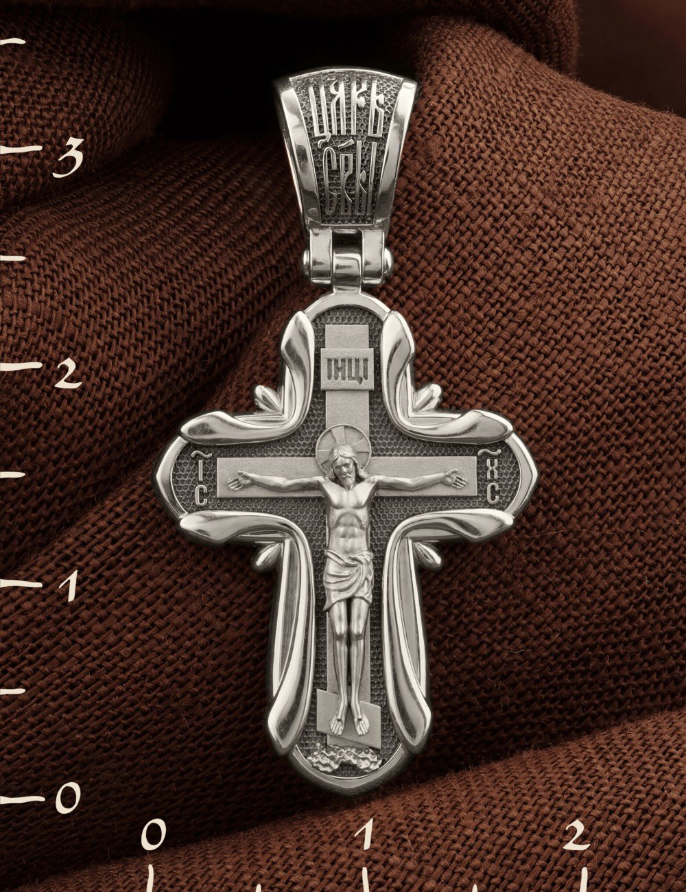 Крест из белого золота