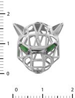 Подвеска из белого золота c изумрудом