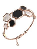 Браслет из золота c ониксом и перламутром