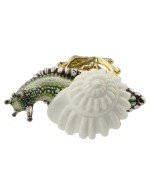 Кольцо из лимонного золота c эмалью и бивнем мамонта