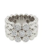 Кольцо из белого золота c бриллиантами и рубином