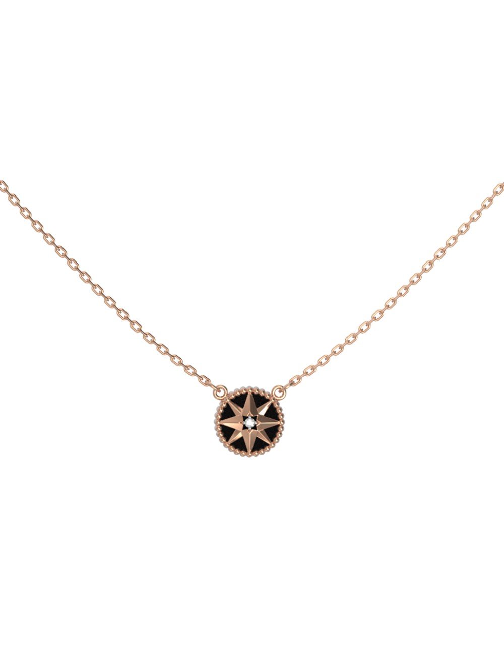 Колье из золота c бриллиантами и ониксом