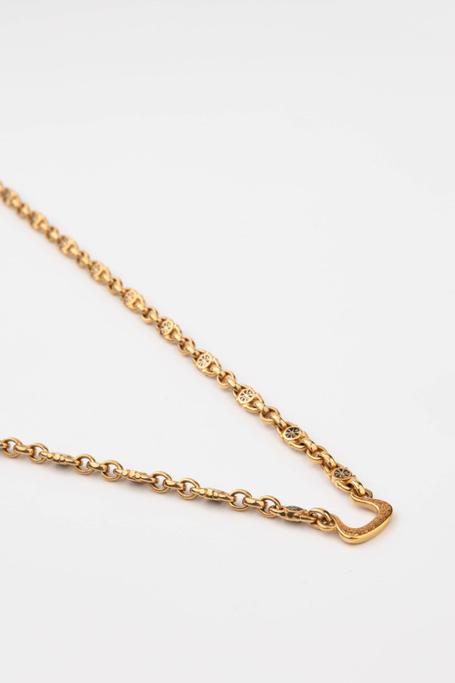 Цепь из красного золота 585 пробы c эмалью