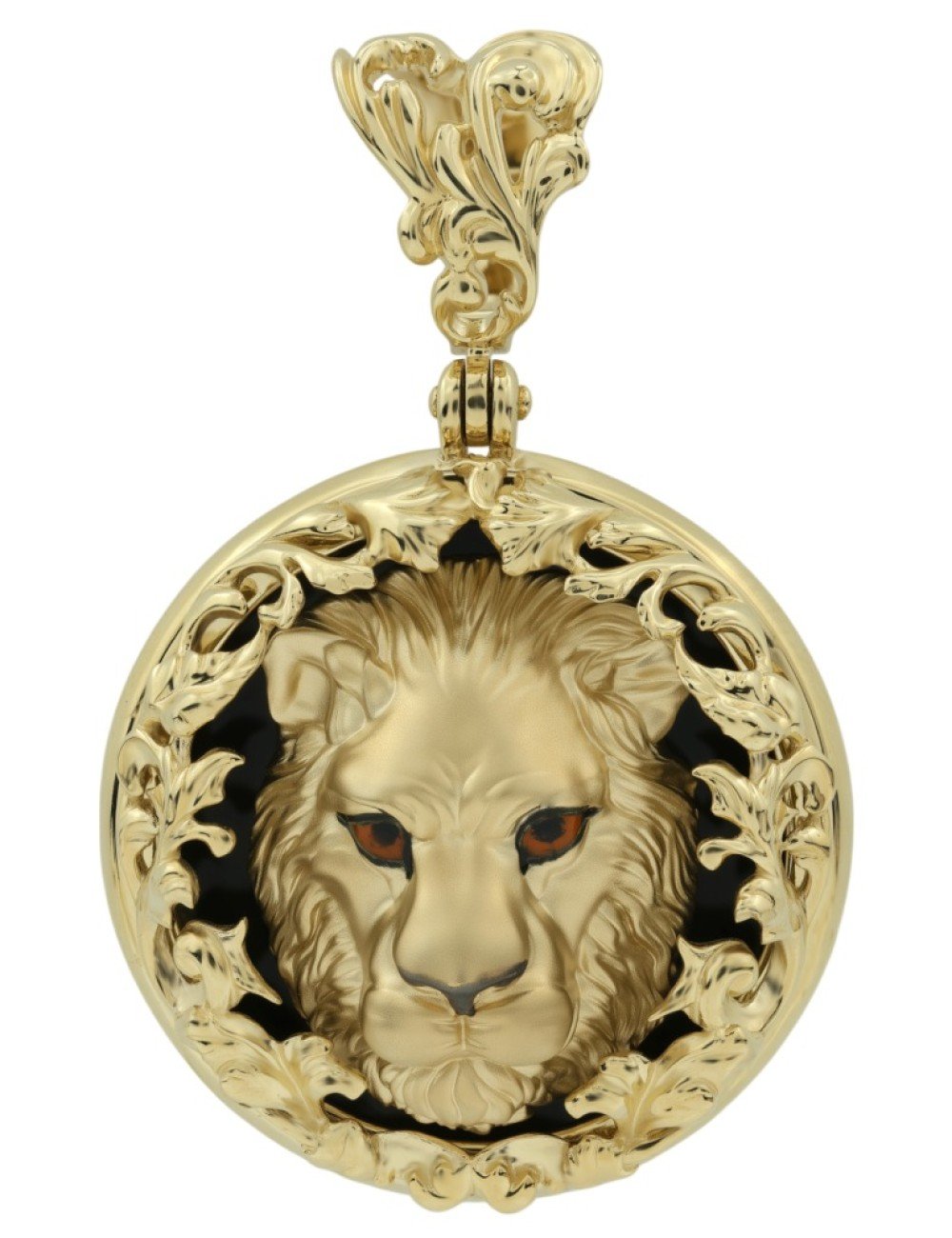 Подвеска из лимонного золота c эмалью и ониксом