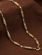 Цепь из лимонного золота c эмалью и бивнем мамонта