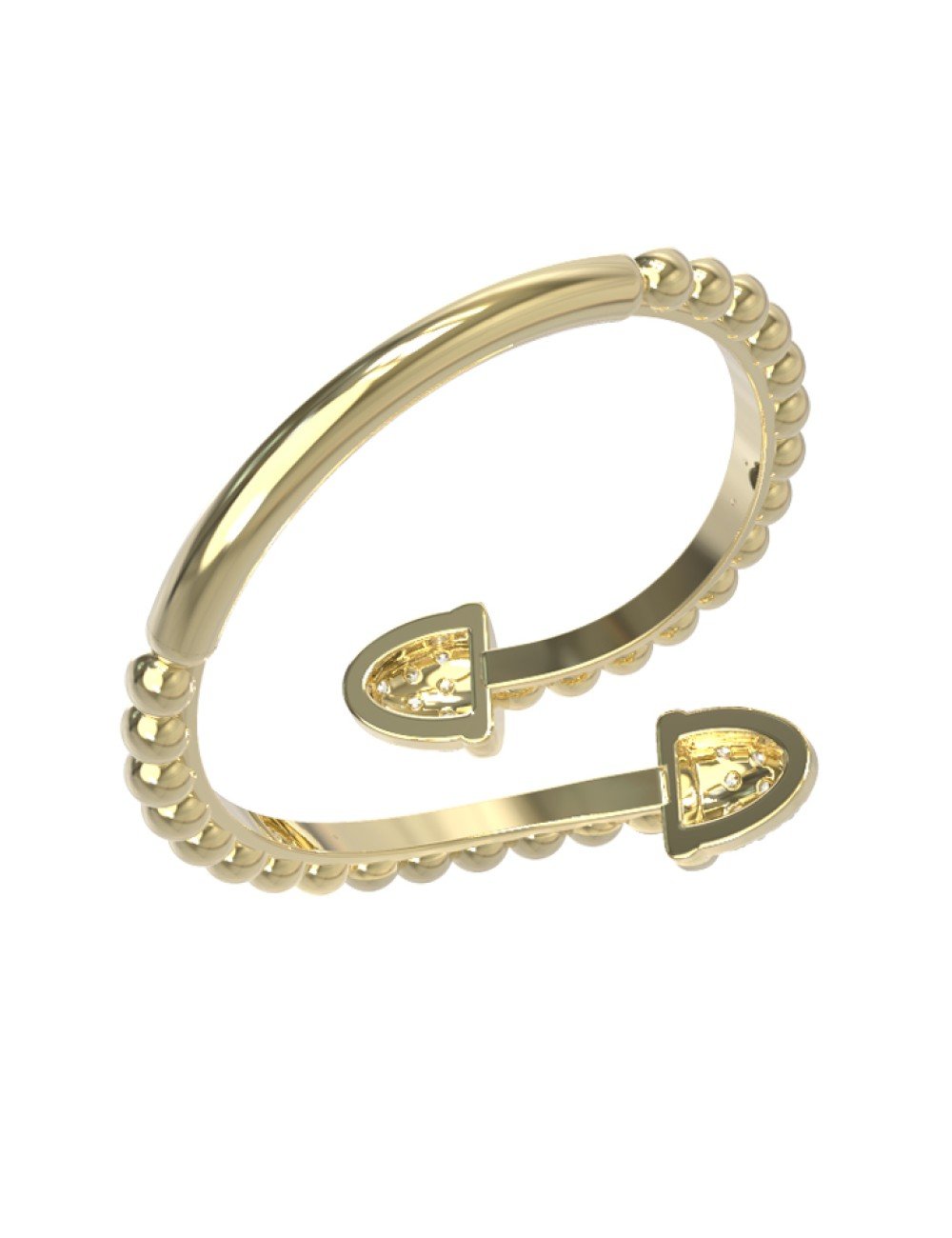 Кольцо из лимонного золота c бриллиантами