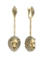 Серьги из лимонного золота c эмалью