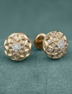 Серьги из золота 585 пробы c бриллиантами