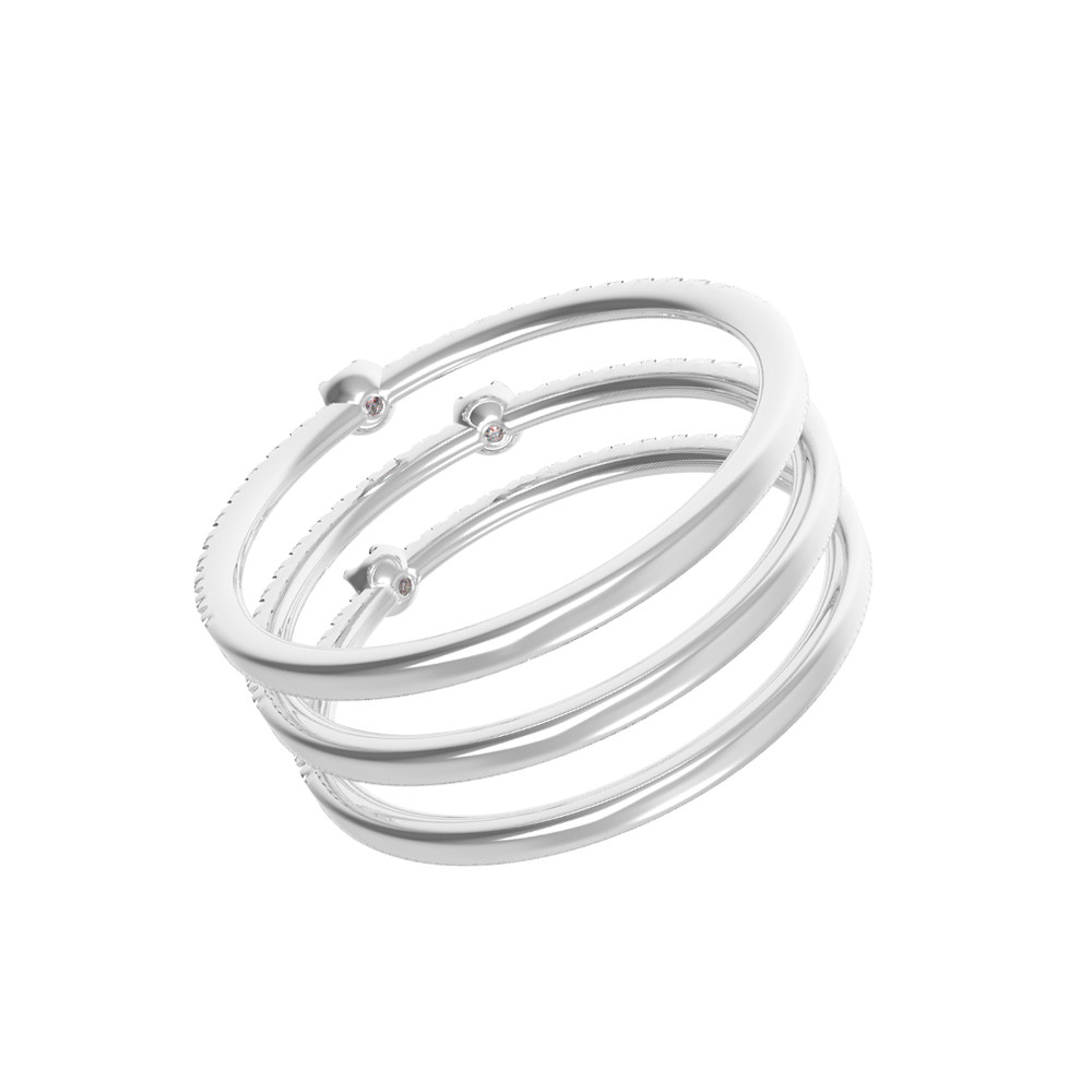 Кольцо из белого золота 585 пробы c бриллиантами