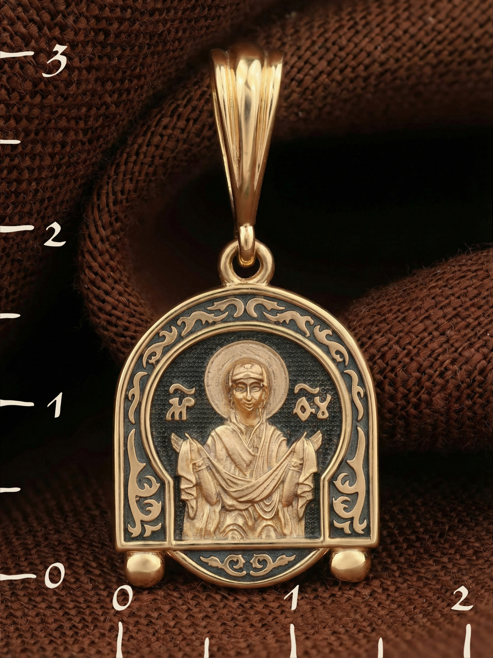 Образок из красного золота 585 пробы